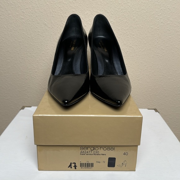 Sergio Rossi - black heels - size 10 - NEW with box - Picture 3 of 14